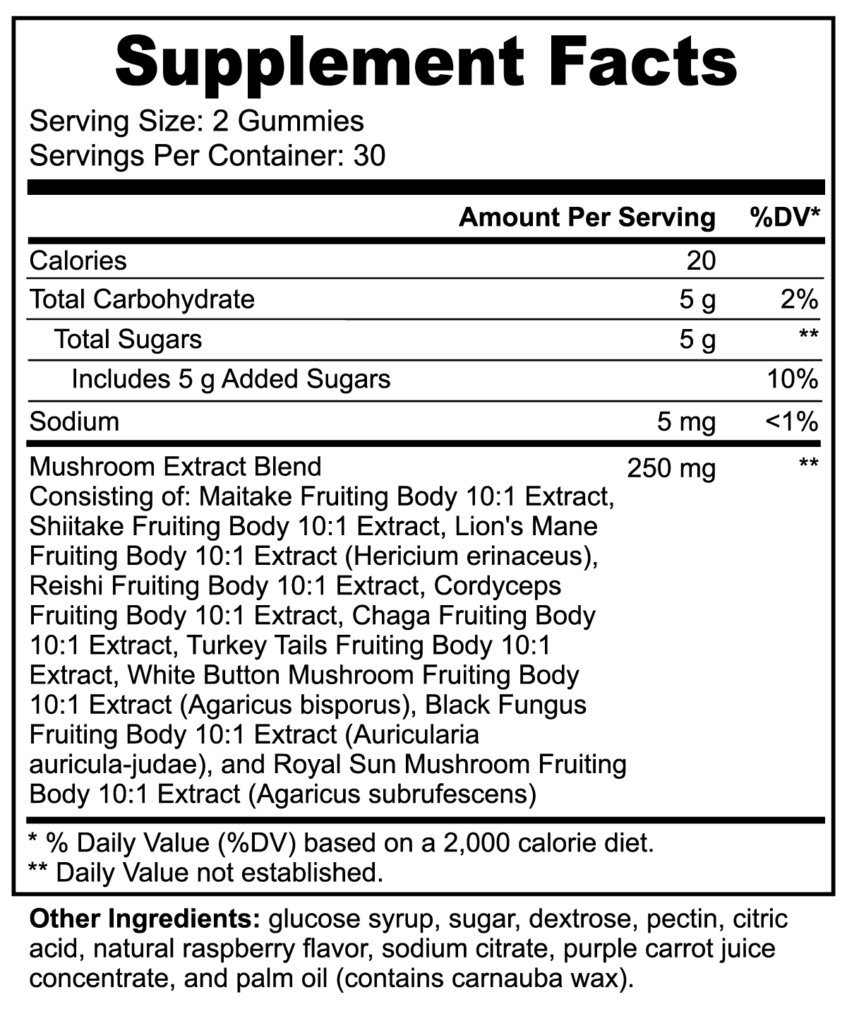 GlowPop Mushroom Extract Gummies